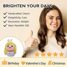 1pc Hand-Crocheted Princess, Smart And Soft, Skin-Friendly, Suitable For All Ages, And Super Face-Saving Gifts For Personal Use. - Multicolor - View 6