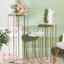 Party Cylinder Stand, Gold Metal Plant Round Cylinder Stand For Party Flowers, Cylinder Table Display Pedestal Base For Vases, Birthday Party Backdrop Decoration - Xem 5