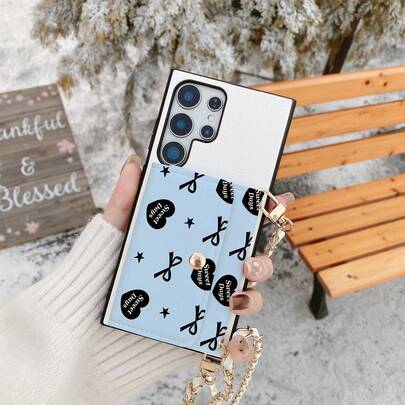 1pc Elegant Floral & Star Print Card Holder Crossbody Wallet Phone Case Compatible With Samsung Galaxy S26 S25 Edge S24 S23 S22 S21 S20 FE Note 20 Ultra A17 A16 A15 A07 A52 A53 A54 A25 5G, 10 9 Pro XL 8 7 6 9a 8a, Note 15 Pro 14 13 4G Poco C75, PU Leather Multifunctional Protective Cover