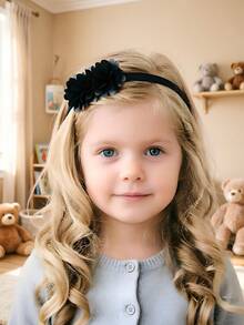 Set de accesorios para el cabello de diadema con flor de gasa para niñas, regalo de utilería para fotos de bebés - Multicolor - Ver 5