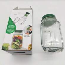 1 hộp đựng salad xếp chồng được, mở bên hông, chống rò rỉ, có thể tái sử dụng, hộp đựng salad nhiều lớp kín đáo, hộp cơm trưa di động cho dã ngoại, họp mặt gia đình, du lịch ngoài trời - Nhiều màu - Xem 15