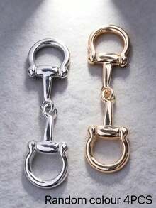 Elegant Silk Scarf Clip With Minimalist Horse Bit Design, Metal Scarf Buckle, Silk Scarf Ring, Versatile Scarf Accessory, Gift For Women - Gold and Silver - View 10