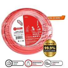 Thhw-Ls Rohs Cable 12 Gauge AWG Red 20M - Red - View 4