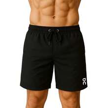 Sports Shorts Made Of Lightweight Stretchy Elastane Tactel, Dry Fit, Suitable For Football, Running, And Cycling. - 黑色 - 查看 4