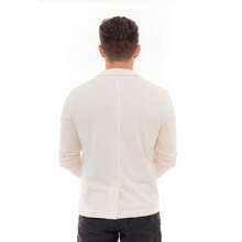 Men's Blazer In Premium Slim Fit Fleece – The Comfort Of Fleece And The Elegance Of Tailoring - 米色 - 查看 6