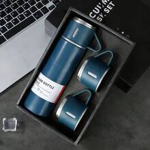 500ML Stainless Steel Vacuum Insulated Cup With Gift Mug, Non-Slip Handle, 304 Stainless Steel, Reusable For Tea & Cold Hot Drinks - Multicolor - View 2