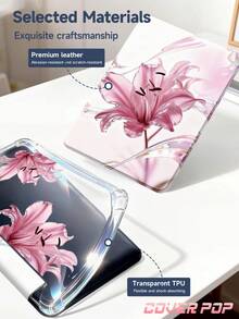 Ốp lưng máy tính bảng họa tiết hoa ly, bề mặt trong suốt như kính, tương thích với iPad Air 11 inch M3 2025 / M2 2024, Air thế hệ thứ 5 2022, (A16) 11 inch thế hệ thứ 11 2025, tương thích với Samsung Galaxy Tab, Kindle Paperwhite thế hệ thứ 12 2024. Mặt lưng trong suốt, họa tiết thời trang, chức năng tự động tắt/mở màn hình, bảo vệ bằng túi khí, thích hợp làm quà tặng và sử dụng trong văn phòng. - Nhiều màu - Xem 9