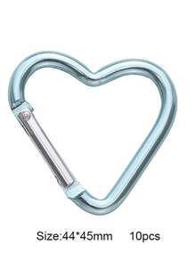 10pcs Aluminum Carabiner Keychain Clips - Assorted Shapes (Star, Heart, Bone, D-Shape) For Keys, Bags & DIY Crafts, Lightweight Metal Snap Hooks For Phone Straps & Outdoor Gear - Aluminum Carabiners - View 32