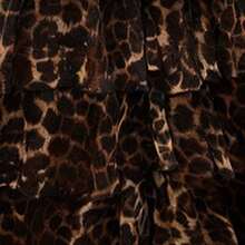 MisShow Women's's Formal Evening Dress With  Leopard Print, Ruffled Trim, And A-Line Dress, Elegant Fitted Gown For Anniversary Galas, New Year's Eve Parties, Wedding Receptions, Holiday Celebrations, And Gala Dinners,Valentine's Day,New Year's Eve Spring Party - 紫紅色 - 查看 3