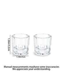 10pcs/4pcs/2pcs-Acrylic Teardrop-Shaped Glass Bowls For Nail Art Supplies, Including Nail Decoration Powders And Liquids; Crystal Cups For Nail Care; Transparent Teardrop-Shaped Glass Cups Suitable For Acetone And Nail Polish; Small Mixing Cups For Acrylic Nails, Monomers, Powders, And Polish Removers-Professional Mixing Cups For Nail Technicians - Clear - View 3