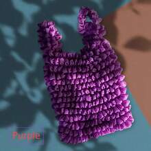 40克轻便可折叠可重复使用购物袋，可爱便携手提袋，适合旅行、海滩和日常使用 - 查看 9