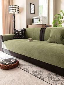 1 chiếc đệm sofa vải nhung màu trơn, kiểu dáng tối giản với mặt sau chống trượt, mềm mại, đa năng, chống bẩn, chống bụi, thích hợp trang trí nhà cửa dịp lễ hội, dùng làm đệm tựa lưng, bọc tay vịn, phù hợp cho mọi mùa. - màu xanh lá - Xem 5