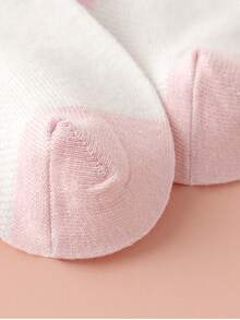 5双装儿童袜子，女童透气网眼短袜，婴儿夏季船袜 - 彩色 - 查看 2