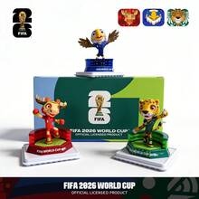 FIFA 【官方授权】2026世界杯吉祥物系列人偶（加拿大枫叶、墨西哥扎尤、美国克拉奇，6厘米/2.36英寸，3个/套）足球玩偶收藏品，球迷纪念品 6QCB - 26FWC-Mscot Figure(6QCB) - 查看 4