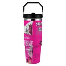 30oz  STRAWBERRY DAIQUIRI Stanley Style Tumbler Wrapped Graffiti SGRHO Mug - 白色 - 查看 3