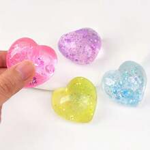 1pc Squishy Heart Stress Balls Toys, Malt Sugar Balls For Adults, Sensory Sugar Ball Fidget Toy, Slow Rise Relaxing Squeeze Ball, Halloween And Christmas Party Favors Gift, Random Color, Playful Design, Fun Party Gifts, Soft Squishy Material, Holiday Gift Ideas, Tools - 彩色 - 查看 3