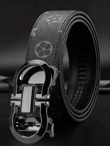 新款男士真皮腰带，商务自动扣，时尚休闲百搭高端腰带 - 彩色 - 查看 10