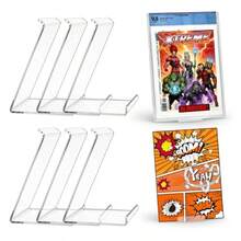 tutata - Soporte de exhibición de cómics acrílico transparente para colecciones graduadas paquete de 6 - Transparente - Ver 1
