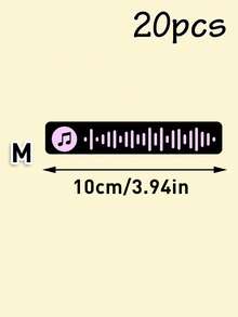 个性化音乐符号贴纸，定制声波贴纸套装，彩色声波贴纸，音符乙烯基贴纸，父亲节和音乐爱好者的理想之选，送给家人和朋友的贴心礼物，笔记本、笔记本电脑和水瓶的独特装饰，值得纪念的定制音频纪念品 - 風格A - 查看 10