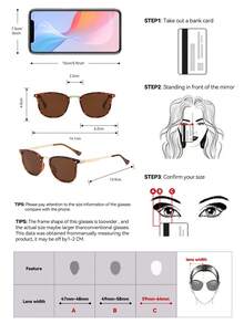 Polarized Retro Rectangular Sunglasses, Unisex Metal Leopard Frame UV Protection Glasses For Cycling Travel Beach Driving Fishing - Multicolor - View 6