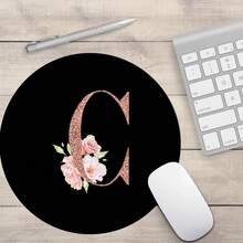 Tấm lót chuột bền bỉ cho laptop, chơi game, làm bằng da PU, đa chức năng, in hình hoa vàng hồng và chữ cái, chất liệu cao cấp, thích hợp làm tấm lót bàn cho máy tính. - Xem 15