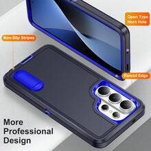Design plat, rezistent la șocuri, 2 în 1, anti-cădere pentru industria militară - Albastru marin - Vizualizare 2