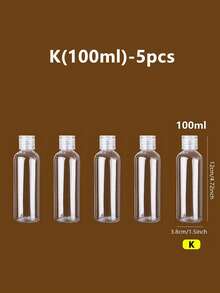 1pc Mini Refillable Plastic Transparent Empty Cosmetic Container Jar, Travel Accessories, Portable Storage Bottle - Clear - View 19