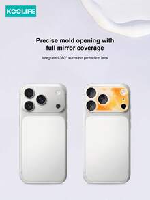 Koolife 1pc Fashion Liquid Lens Film, Full Coverage High-Definition Transparent Protection, No Bubble Adhesive, Waterproof Shockproof Scratch-Resistant, Suitable For Apple 17/17 Pro/17 Pro Max - Orange - View 4