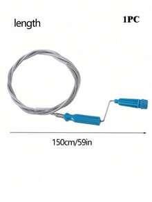 1 pieza Limpiador de desagüe de alambre de acero, herramienta de limpieza de tuberías de baño, desobstructor de desagüe de fregadero de alambre de acero flexible, émbolo manual para inodoro, herramienta de limpieza de tuberías tipo resorte, desobstructor de desagüe manual - Multicolor - Ver 12