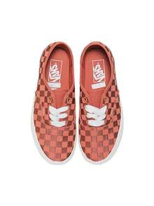 Giày Vans Authentic dành cho nam và nữ, chất liệu vải canvas kẻ caro, kiểu dáng thấp cổ, giày casual đôi VN0009PVORA - trái cam - Xem 4