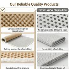 Cat Litter Mat Double Layer Honeycomb | Anti-Tracking Waterproof Urine Proof Non-Slip Easy Clean Pet Pad - Beige - View 4