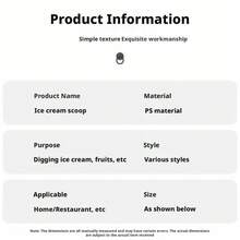 Popsicle Spoon Ice Cream Scoop Tool, PS Material, Nordic Style Ice Cream Spoon - Multicolor - View 3