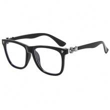 Chrome Hearts Fashion Versatile Plain Glasses Can Be Fitted With Prescription Lenses, Anti-UV , European And American Wholesale Frame With Cross Design - 紅酒框白平 - 查看 1
