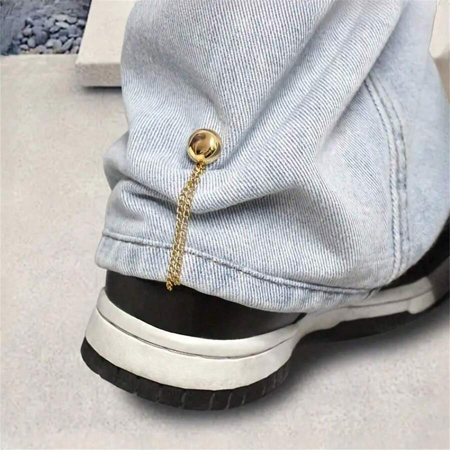 Einstellbare magnetische Hosen- und Manschettenklemmen - Dauerhafte Legierungsklemmen für den Saum, geeignet für Hosen, T-Shirts, Kleider, Hemden, lösen einfach Probleme mit zu großer Kleidung, geeignet für Pendeln, Fitness, Fotobearbeitung, Reisen, Schwangerschaftskleidung, nahtloses Befestigungszubehör, Taillengürtel-Tool - A - Übersicht 1