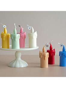 泪滴火焰 DIY 手工石膏香薰多功能硅胶模具 - 圓柱 - 查看 5