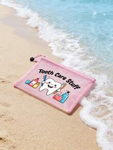 1pc Large Dental Theme Organizer Bag - Big Dental Tool Travel Case, Suitable For Dentists, Assistants And Patients - Creative Birthday/Anniversary Gift, Dental Gift, Home Organizer Bag, Interesting Design, Durable, Toiletry Bag, Patient Medication Pouch, Pill Box, Medicine Storage Bag, Medical Kit, First Aid Box, Cruise & Travel Essential - Multicolor - View 4