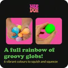 Schylling Rainboh Teenie - Juguete sensorial para apretar - Contiene 6 mini Groovy Globs - 3.8 cm de ancho - Multicolor - Por defecto - Ver 4