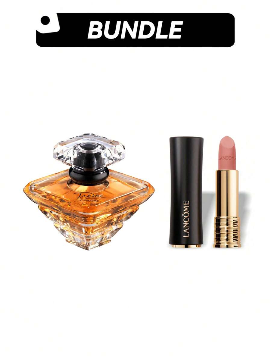 Lancôme 【香水套装】Tresor 女士香水喷雾+L'Absolu Rouge Drama 哑光唇膏 EDP+217 Nude Shot 香水(100毫升)+0.12盎司/3.4克 - 多樣化香型 - 查看 1