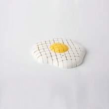 1pc 3D Printed Movable Joint Fried Egg Pop Fidget Desktop Creative Decor Gift - Multicolor - View 4