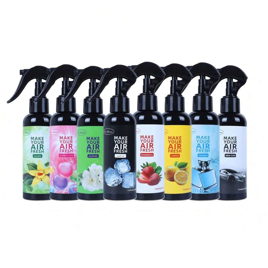 Este es un ambientador de coche de 150ml que también se puede usar como fragancia tanto para vehículos como para espacios del hogar. Elimina eficazmente los olores y se puede usar como ambientador de pulverización manual y solución de aromaterapia. - delicioso - Ver 1