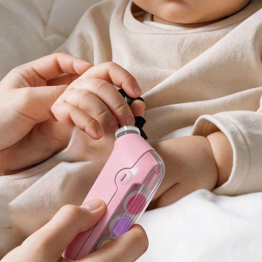 FollowBreak Limador de uñas eléctrico para bebés con 5 cabezales de molienda reemplazables, Amoladora de uñas eléctrica multifuncional para bebés, Limador de uñas para bebés, Juego de cuidado de uñas para niños y adultos, Regalo ideal para Halloween, Acción de Gracias y Navidad