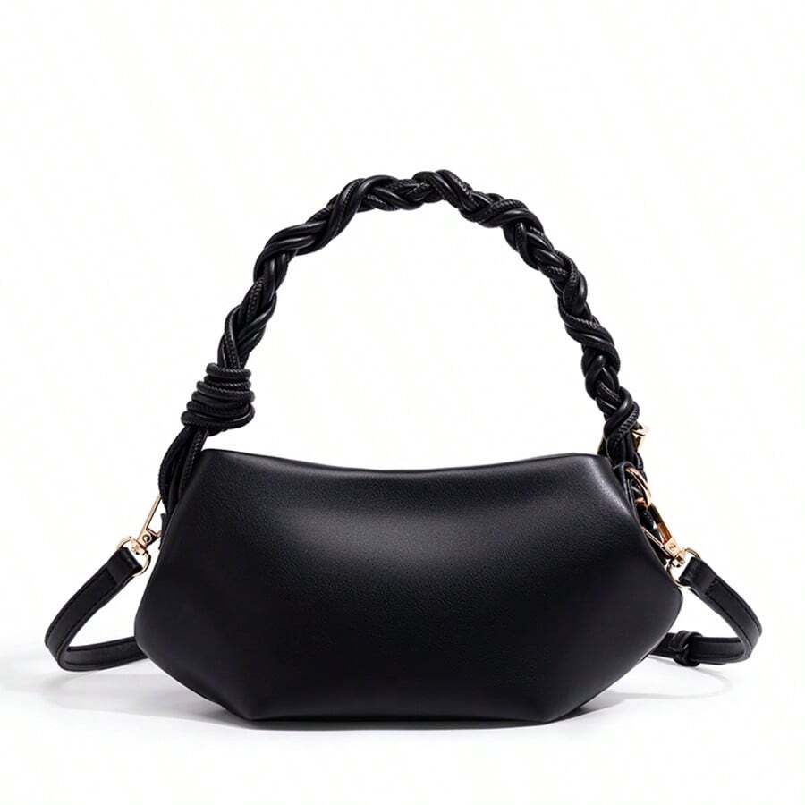 2026新款欧美饺子造型六边形编织单肩斜挎包，女士款 - 彩色 - 查看 1