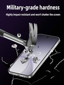 2pcs Full Coverage Tempered Glass Screen Protector, Compatible With OPPO, Full Coverage, Anti-Peeping, Anti-Scratch, Anti-Fingerprint, Easy Installation, No White Edges, No Bubbles - Black - View 5