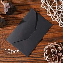 Phong bì mini có cửa sổ màu trắng và đen cổ điển, thích hợp cho thiệp mời đám cưới, quà tặng sinh nhật, lễ Giáng sinh và dịp tựu trường. - A - Xem 11