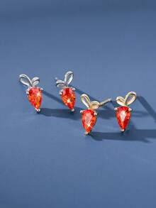 1 Đôi bông tai hình học bằng bạc Sterling S925, thanh lịch, đa năng, phù hợp đeo hàng ngày và dự tiệc cho nữ. - Hình học 1 - Xem 6