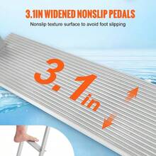 Dock Ladder, Removable 3 Steps, 500 Lbs Load Capacity, Aluminum Alloy Pontoon Boat Ladder With 3.1'' Wide Step Nonslip Rubber Easy To Install Ship/Lake/Pool/Marine Boarding - 3 Steps - View 5