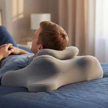 Rgonomic Memory Foam Wedge Pillow, 27° Angled Support For Neck, Back, Waist  Leg Pain Relief, Multi-Position Prone Pillow With Removable Cover - Dusty Blue - View 8