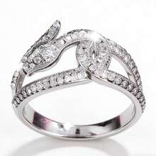 Nhẫn Zirconia tổng hợp hình rắn - Vàng - Xem 2