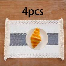 1pc Boho Style Handwoven Table Runner, Cream And Gray Tassel Decor, Suitable For Boho Restaurant, Bedroom, Rustic Bridal Shower, Farmhouse Dining, Thanksgiving Christmas Home Decor (Multiple Sizes Available) - Middle Gray - View 16