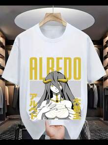 Overlord Ainz T-Shirt Ooal Gown Albedo Overlord Anime Manga Gifts Shirt All Size (1) - màu đen - Xem 1